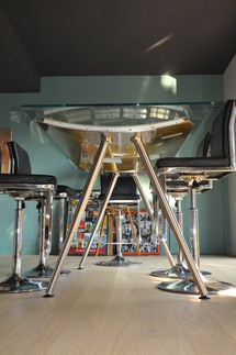 Bureau ou Table de salle à manger aéronautique "Trappe" d'avion Breguet Atlantique
