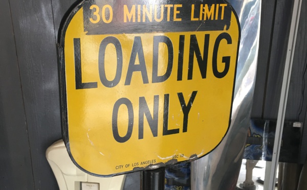 Plaque de limitation de stationnement en tôle émaillée Ville de Los Angeles
